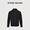 Stone Island Waffle-Knit Zip-Up Sweater Jacket - Black