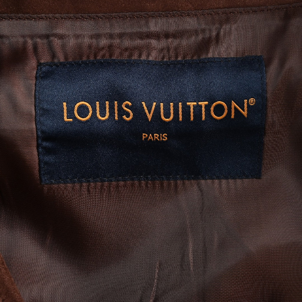 Louis Vuitton Monogram-Embossed Suede-Effect Hooded Jacket - Brown