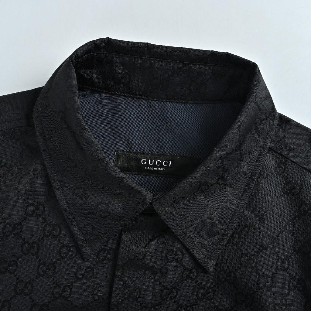 Gucci GG Jacquard Collared Jacket - Black