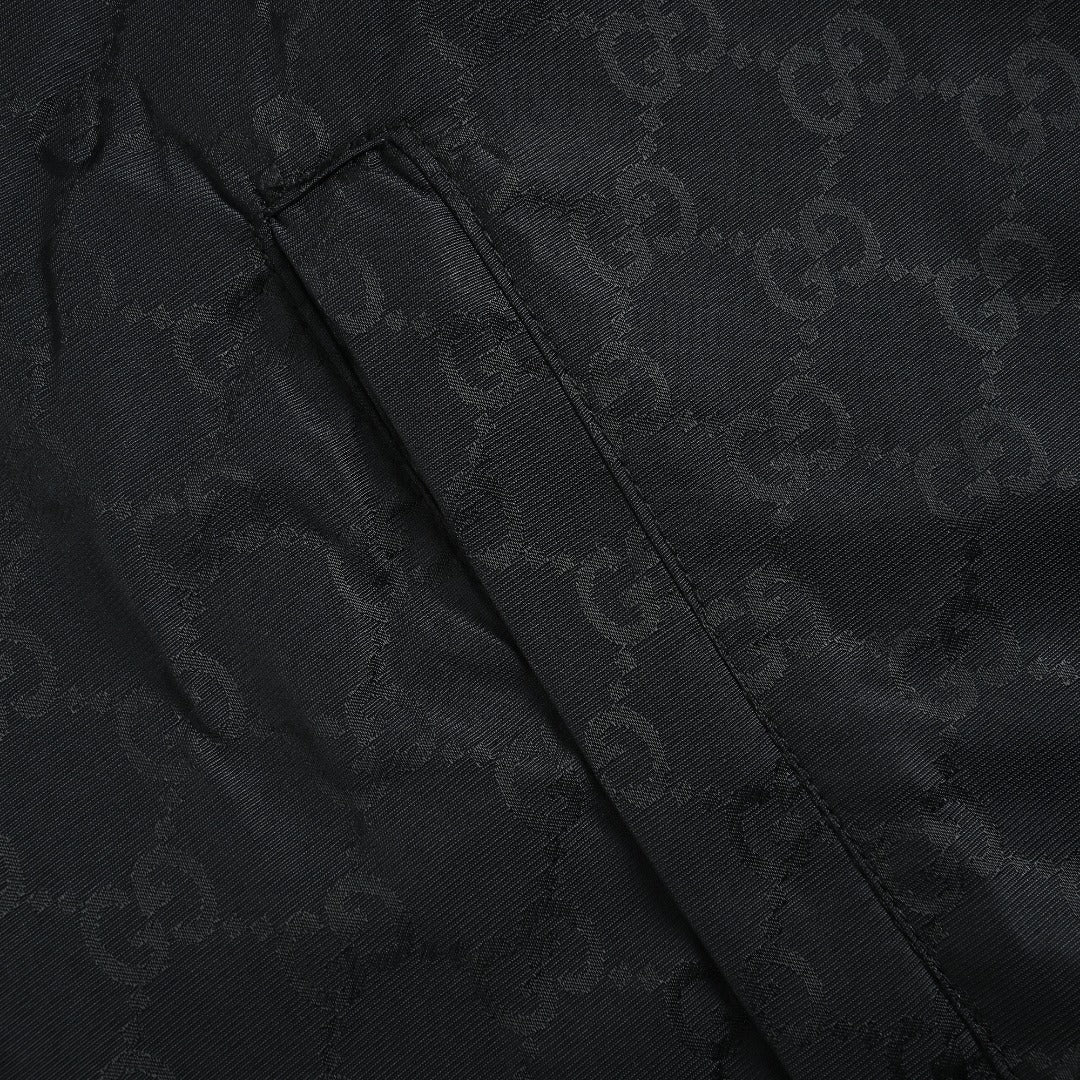 Gucci GG Jacquard Collared Jacket - Black