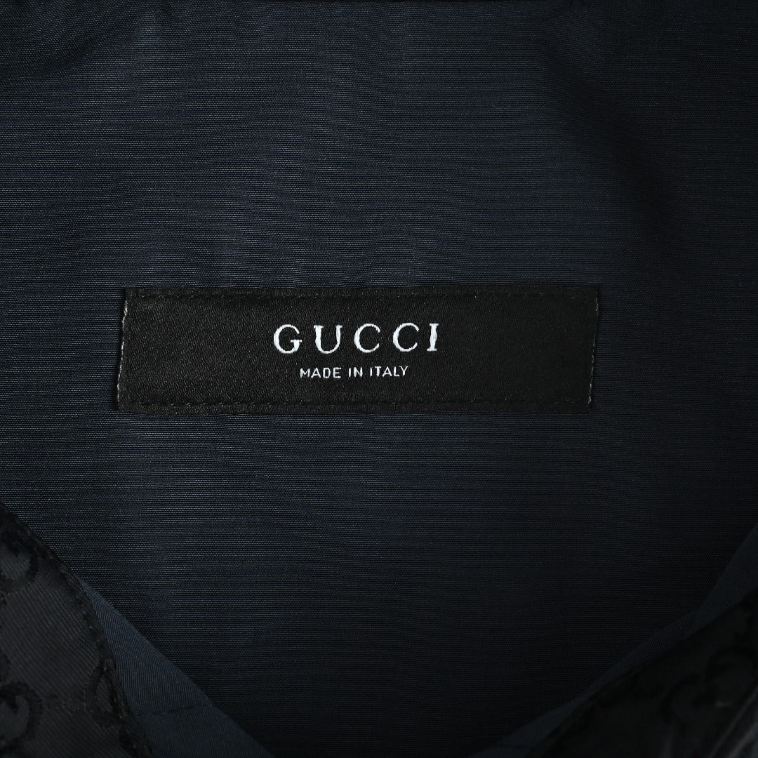 Gucci GG Jacquard Collared Jacket - Black