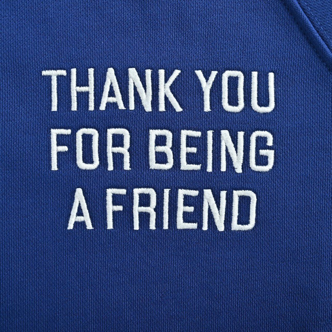 AMI Paris Slogan Half-Zip Sweatshirt - Royal Blue