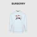 Burberry Multicolor Equestrian Knight Crewneck Sweatshirt - White
