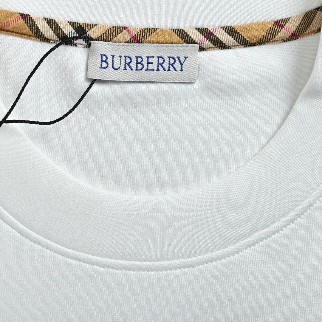 Burberry Multicolor Equestrian Knight Crewneck Sweatshirt - White