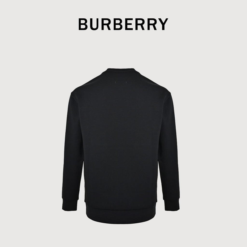 Burberry Multicolor Equestrian Knight Crewneck Sweatshirt - Black