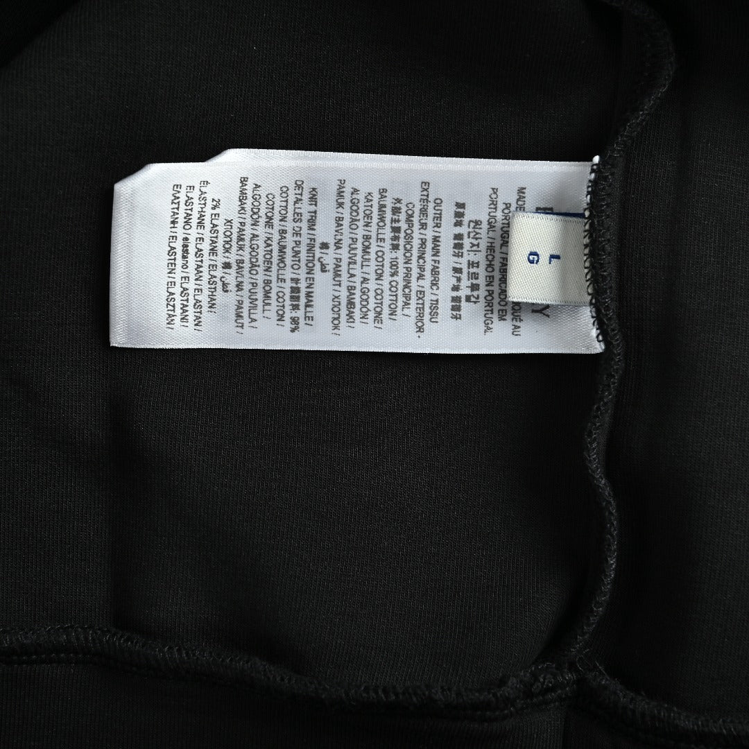 Burberry Check Logo and Sleeve Stripe Crewneck Sweatshirt - Black