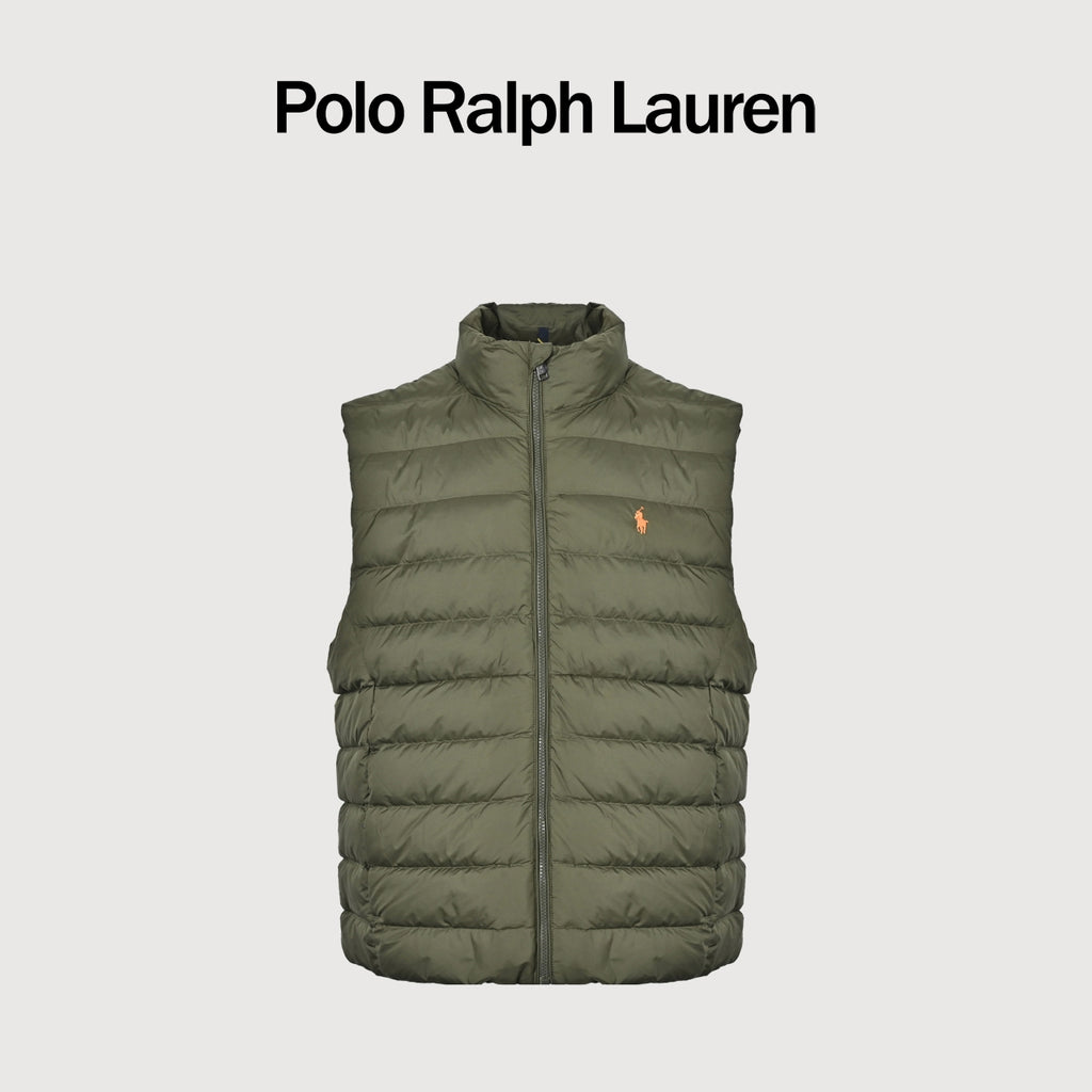 Ralph Lauren Unisex Pony Logo Stand-Collar Down Vest