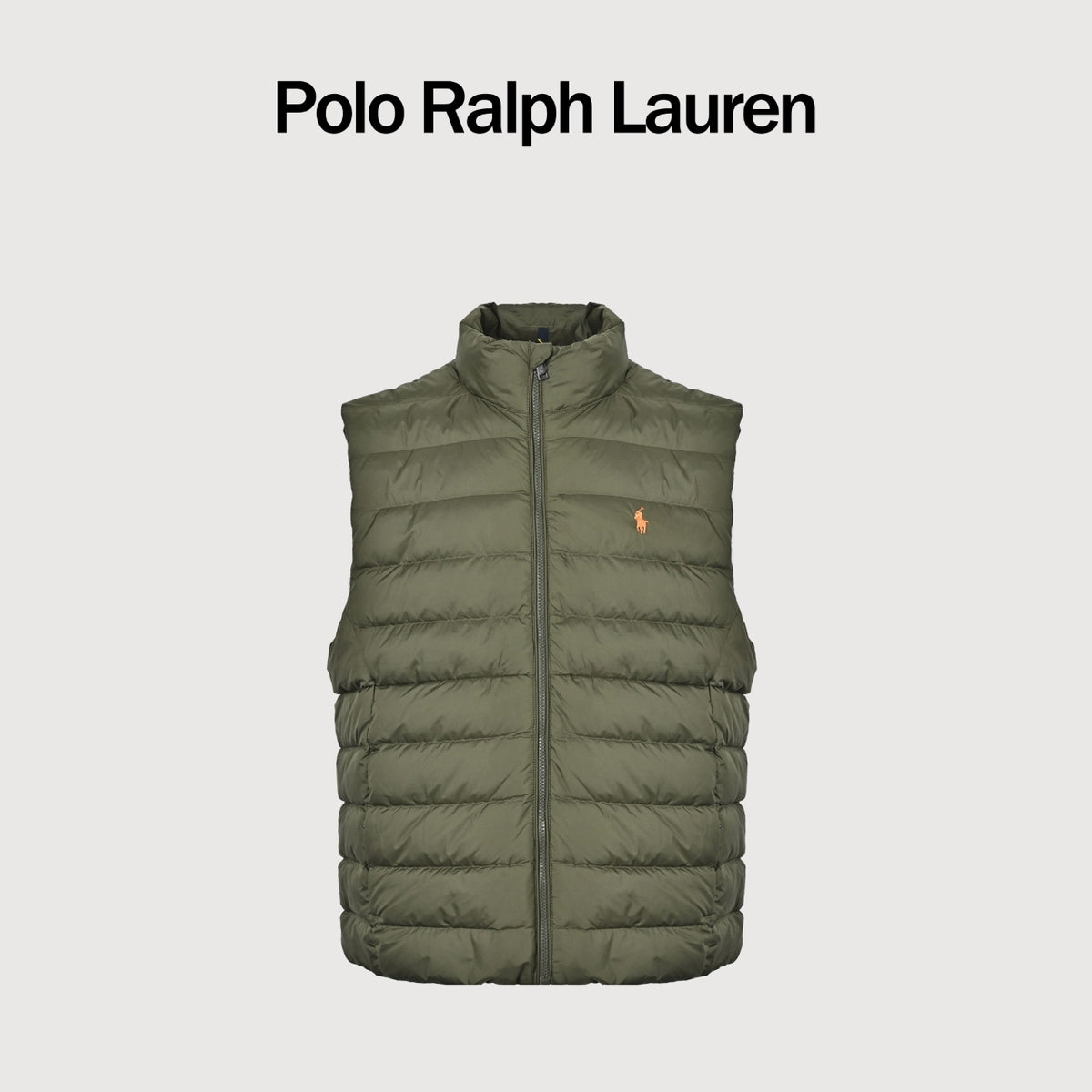 Ralph Lauren Unisex Pony Logo Stand-Collar Down Vest
