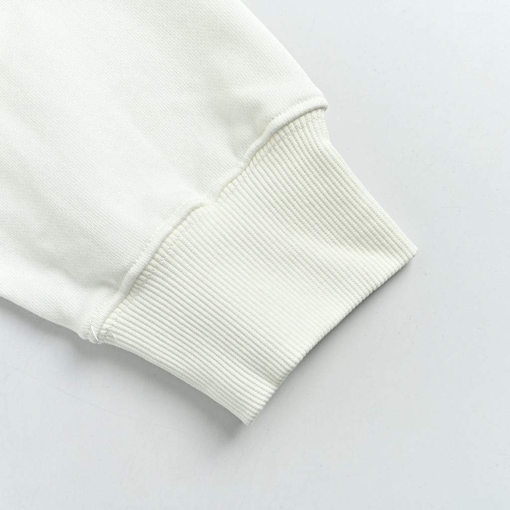 Fendi SS26 Blue Letter Embroidered Hoodie - White