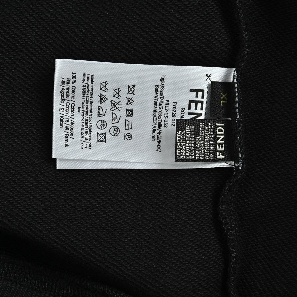 Fendi SS26 Blue Letter Embroidered Hoodie - Black