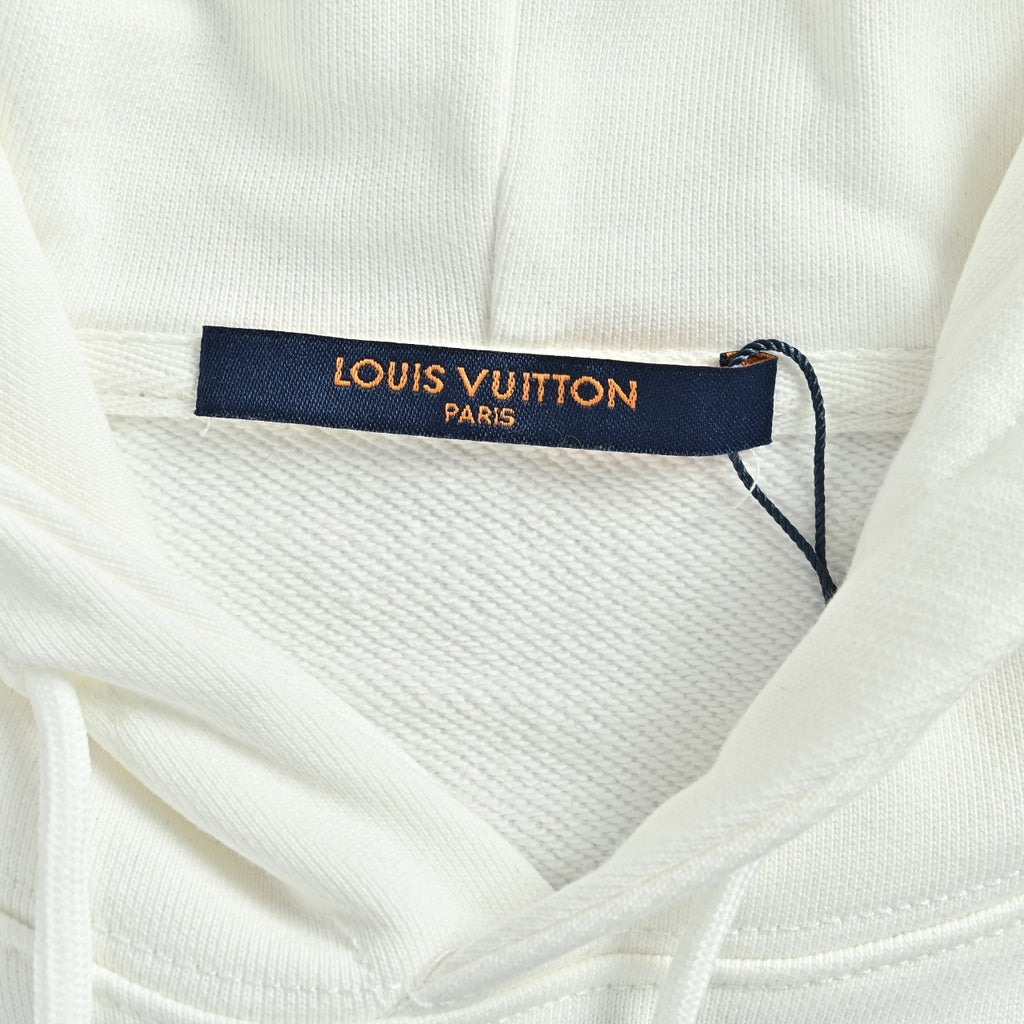 Louis Vuitton LV Sailboat Embroidered Hoodie - White
