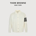 Thom Browne FW24 Four-Bar Collared Jacket - Ivory