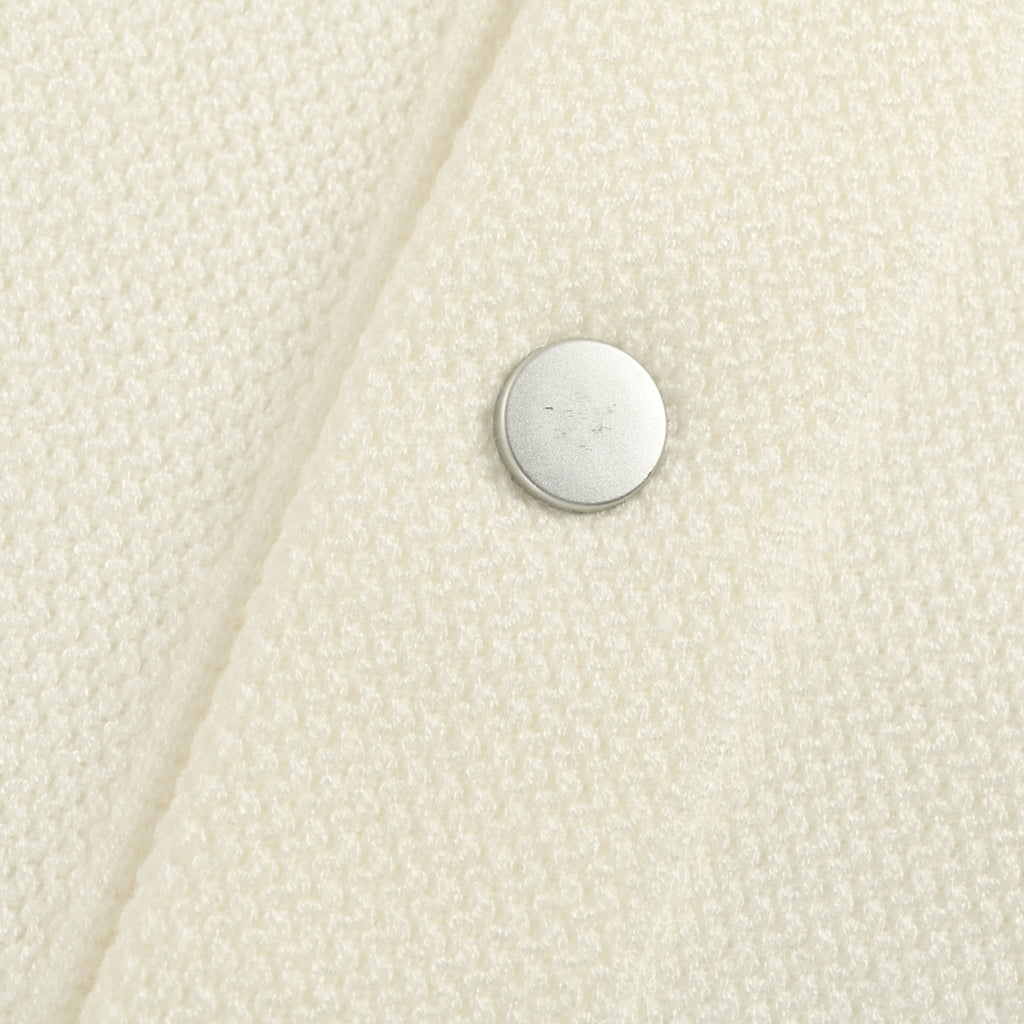 Thom Browne FW24 Four-Bar Collared Jacket - Ivory