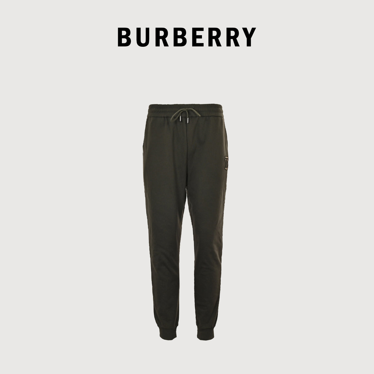 Burberry FW24 TB Check Appliqué Cotton Knit Joggers