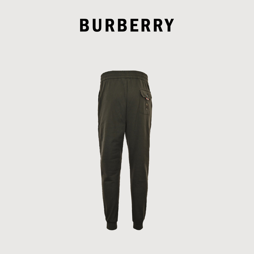 Burberry FW24 TB Check Appliqué Cotton Knit Joggers