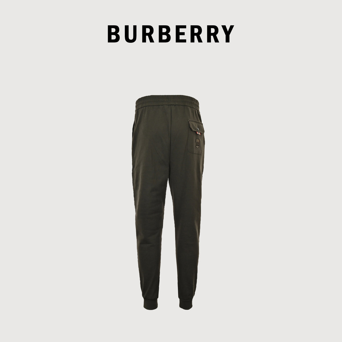Burberry FW24 TB Check Appliqué Cotton Knit Joggers