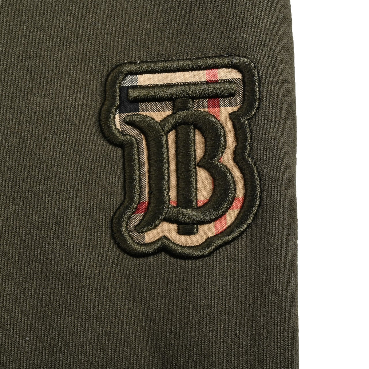 Burberry FW24 TB Check Appliqué Cotton Knit Joggers