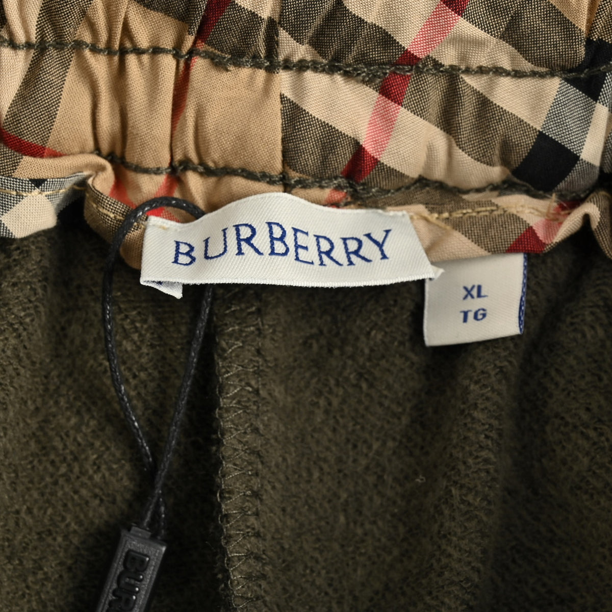 Burberry FW24 TB Check Appliqué Cotton Knit Joggers