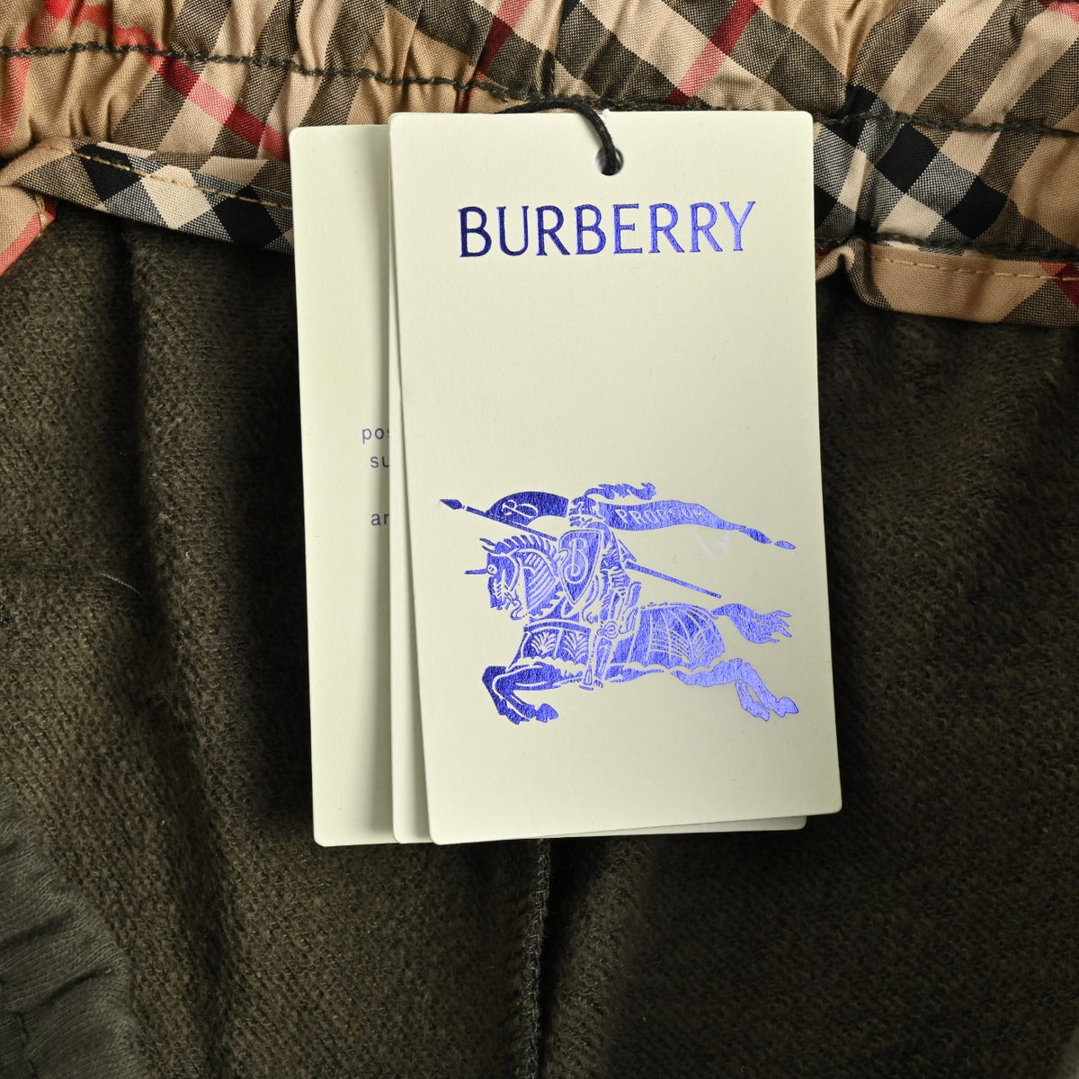 Burberry FW24 TB Check Appliqué Cotton Knit Joggers