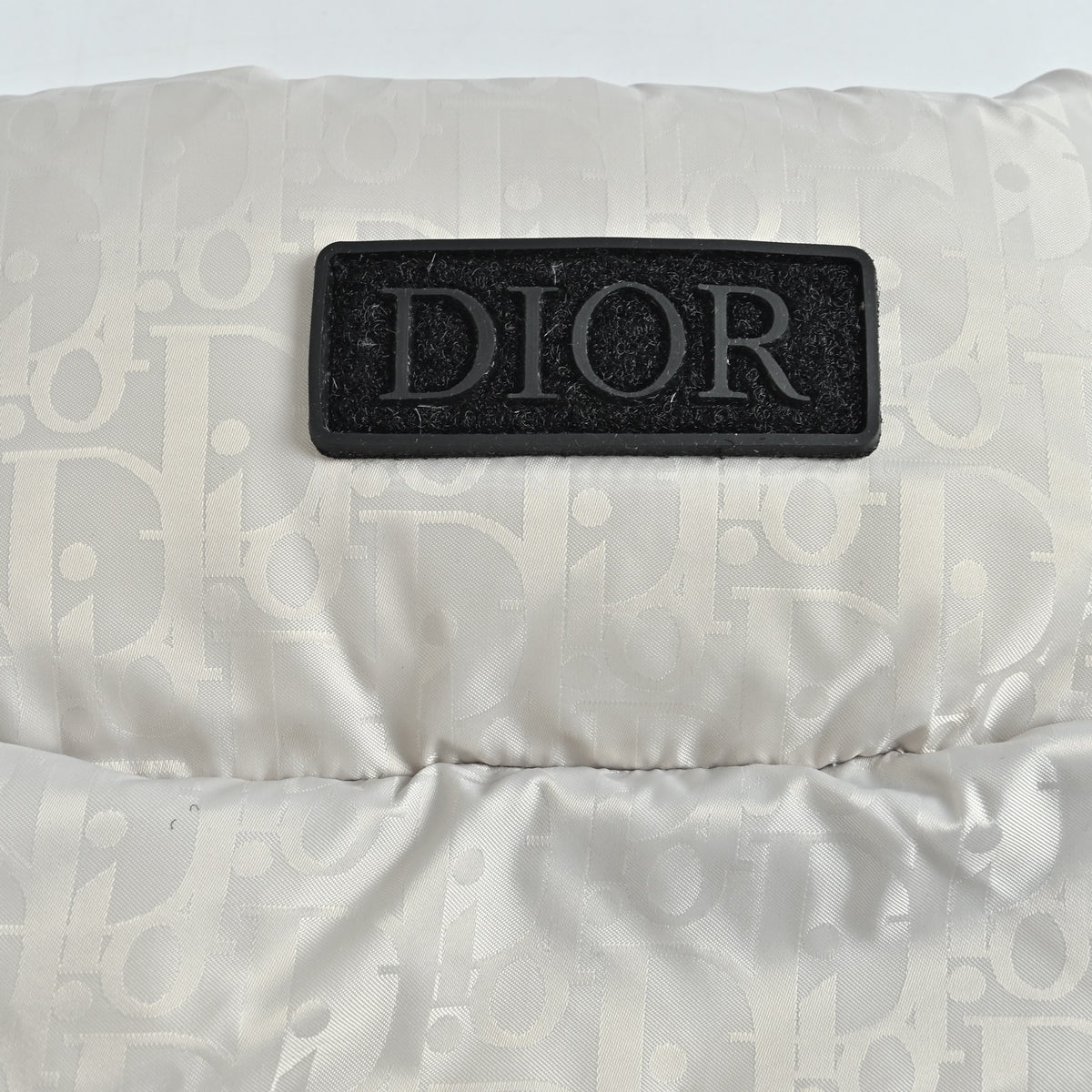 Dior Monogram Stand-Collar Down Vest - White
