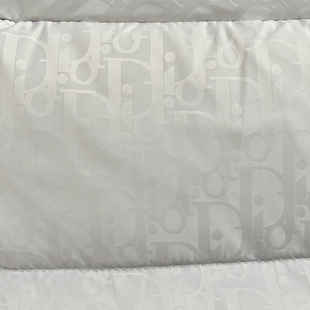 Dior Monogram Stand-Collar Down Vest - White