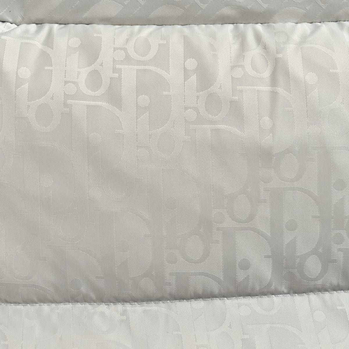 Dior Monogram Stand-Collar Down Vest - White