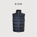 Dior Monogram Stand-Collar Down Vest - Navy