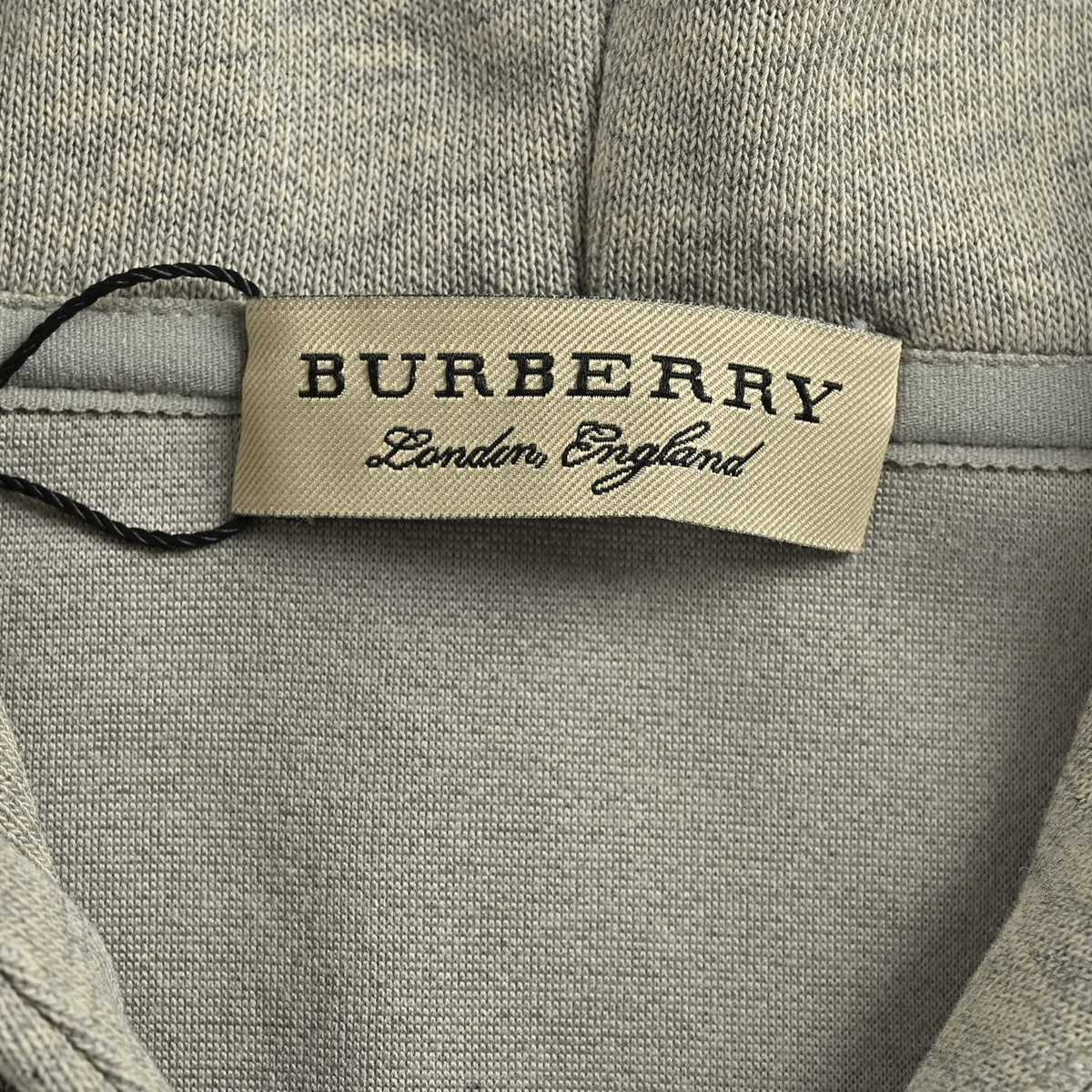Burberry Flag Print Zip-Up Hoodie - Grey