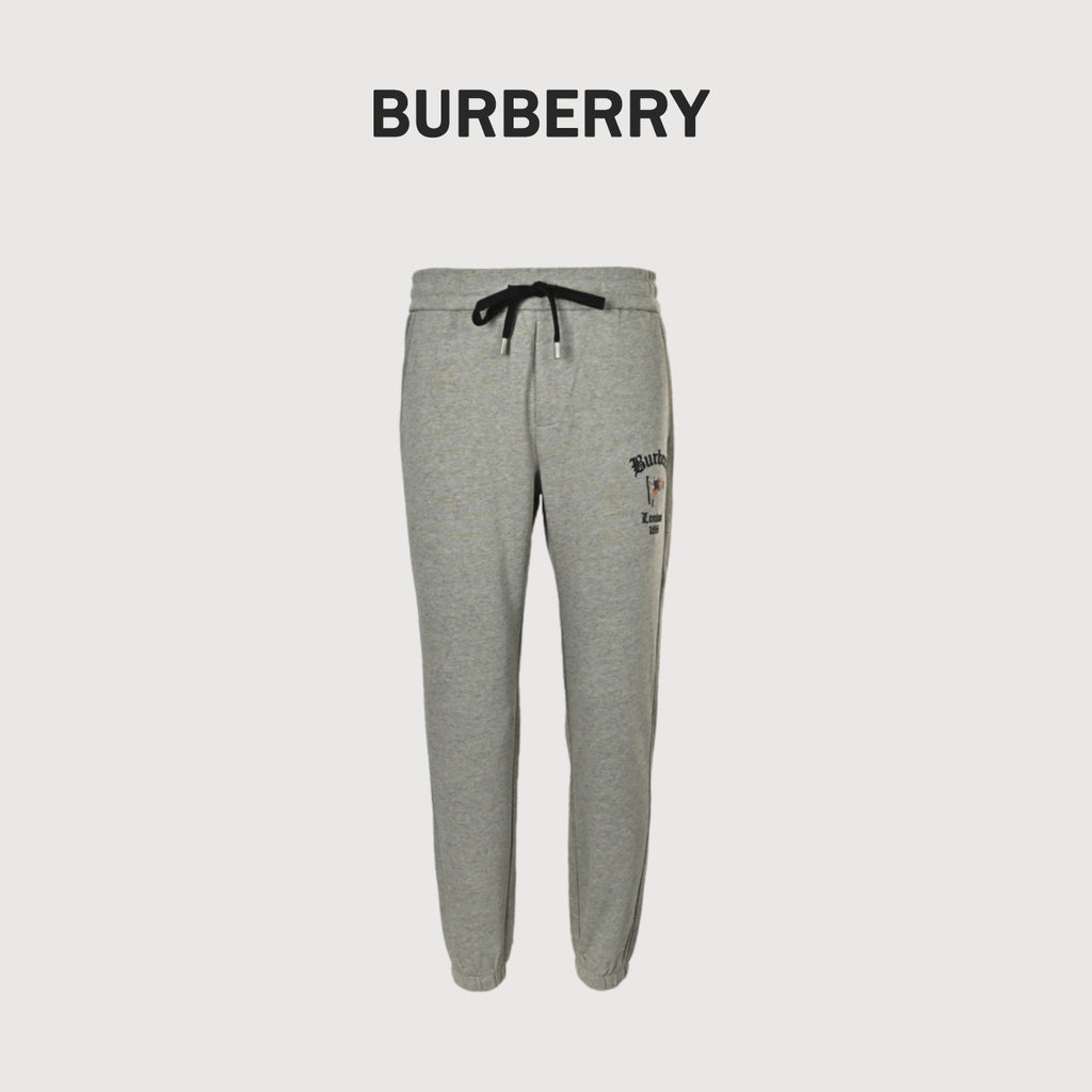 Burberry Check Flag Print Joggers - Grey