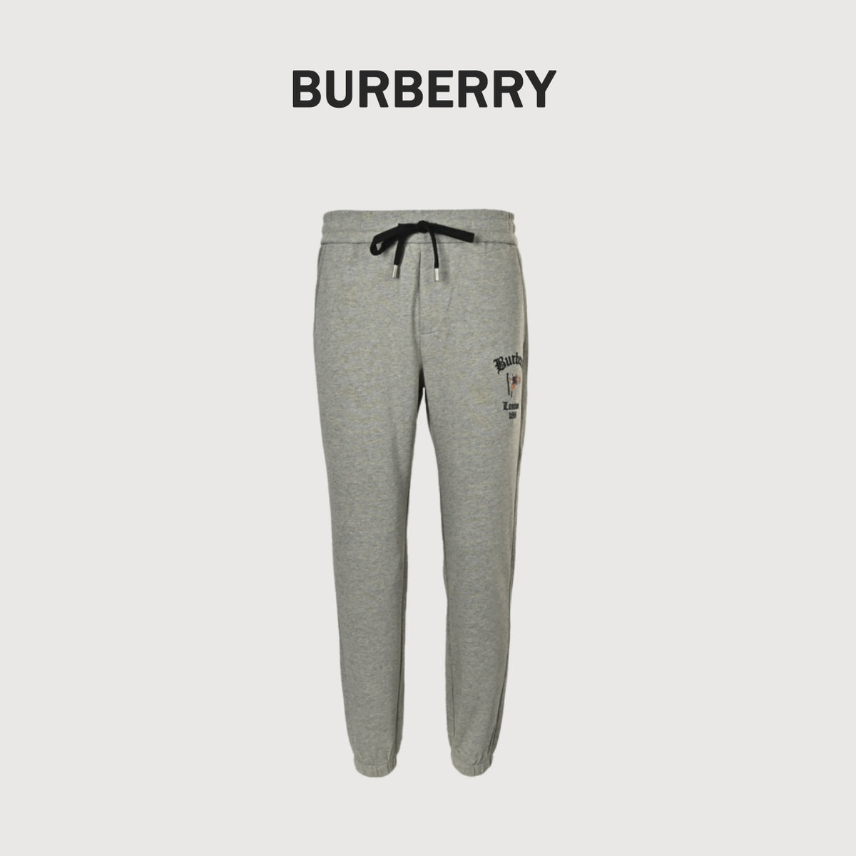 Burberry Check Flag Print Joggers - Grey
