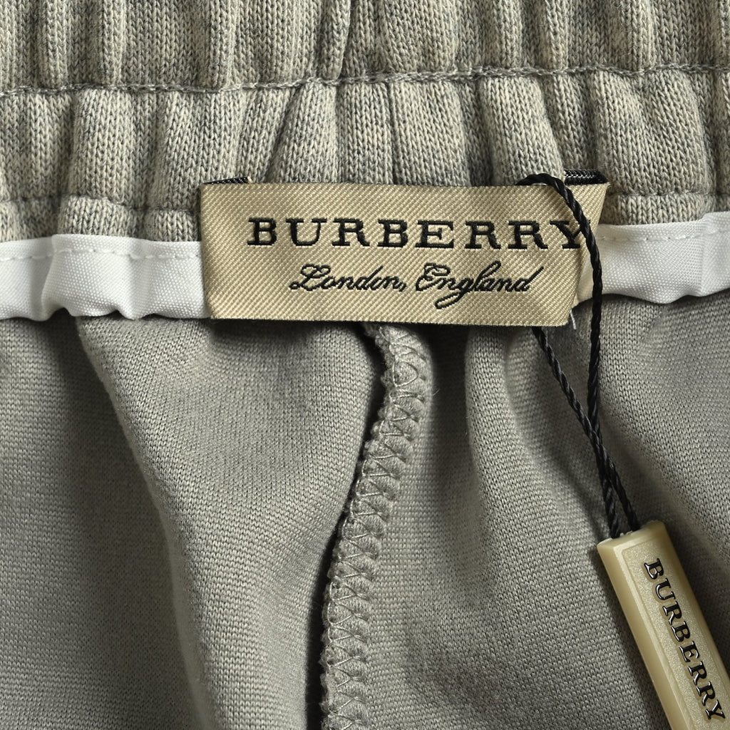 Burberry Check Flag Print Joggers - Grey