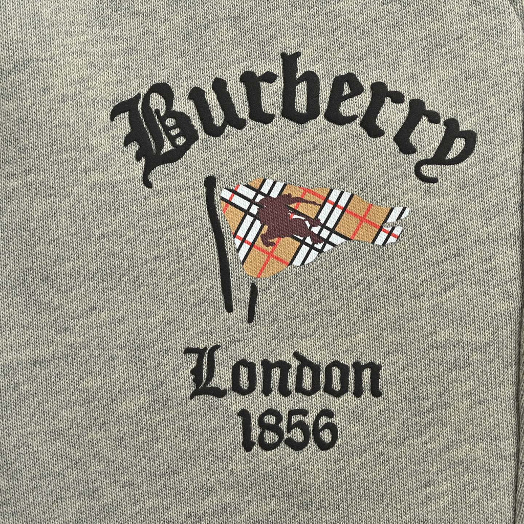 Burberry Check Flag Print Joggers - Grey