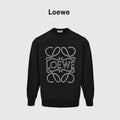 Loewe Large Logo Embroidered Crewneck Sweatshirt - Black