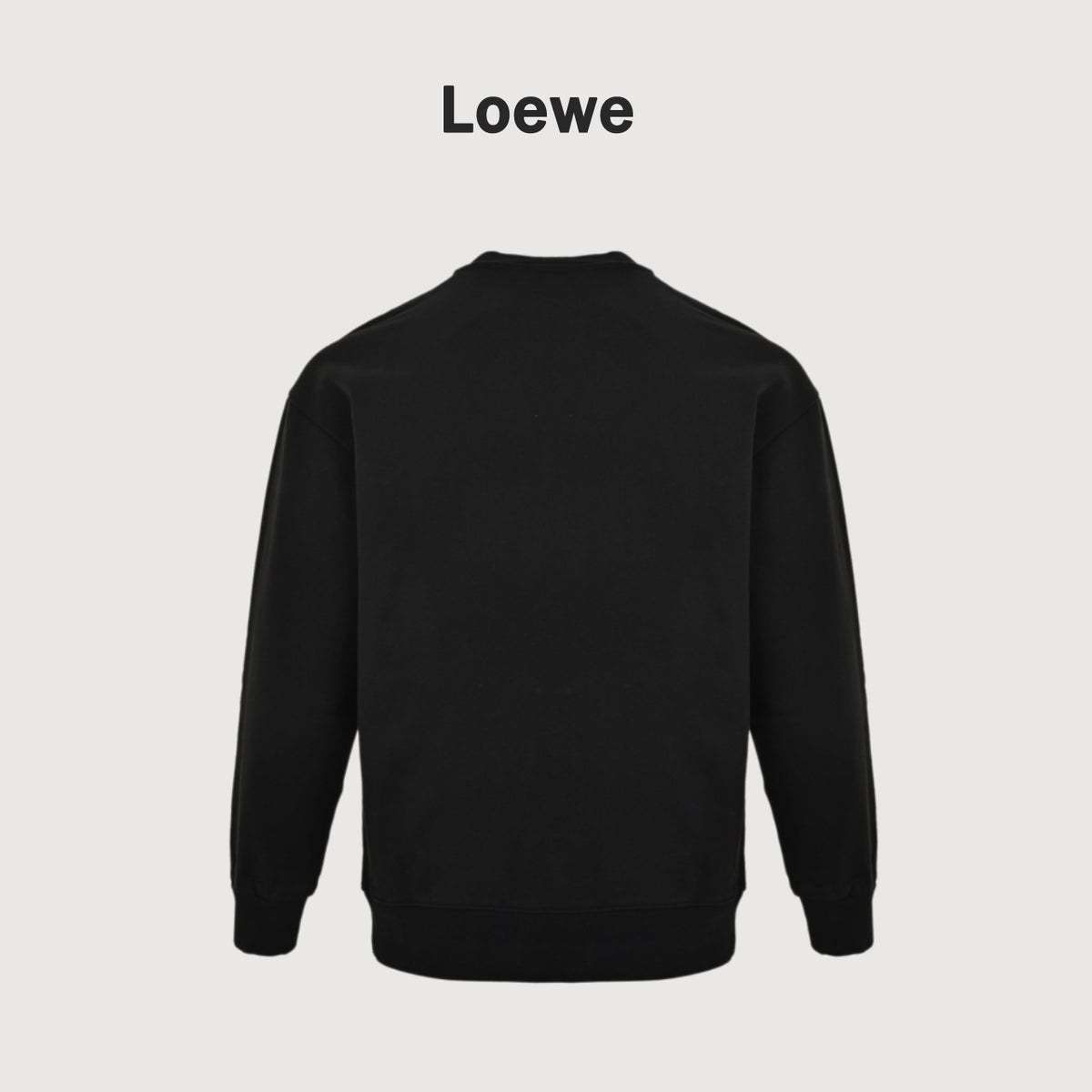 Loewe Large Logo Embroidered Crewneck Sweatshirt - Black