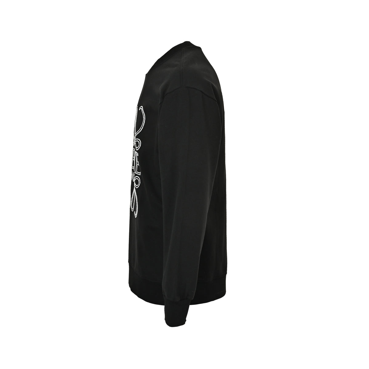Loewe Large Logo Embroidered Crewneck Sweatshirt - Black