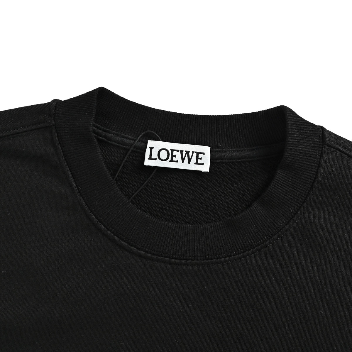 Loewe Large Logo Embroidered Crewneck Sweatshirt - Black