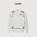 Loewe Logo Puff-Print Crewneck Sweatshirt - White
