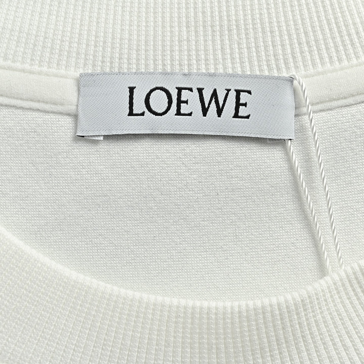 Loewe Logo Puff-Print Crewneck Sweatshirt - White