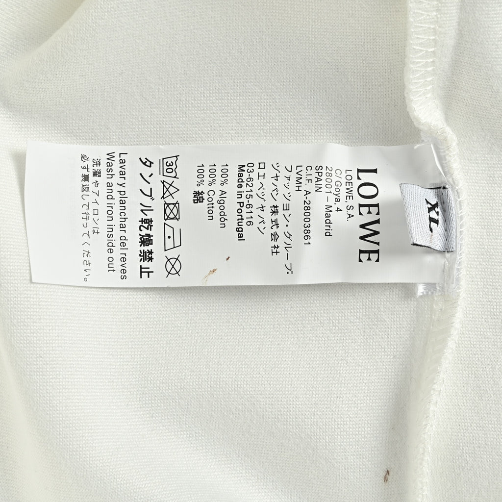 Loewe Logo Puff-Print Crewneck Sweatshirt - White