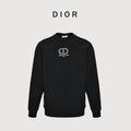 Dior CD Monogram Appliqué Crewneck Sweatshirt - Black