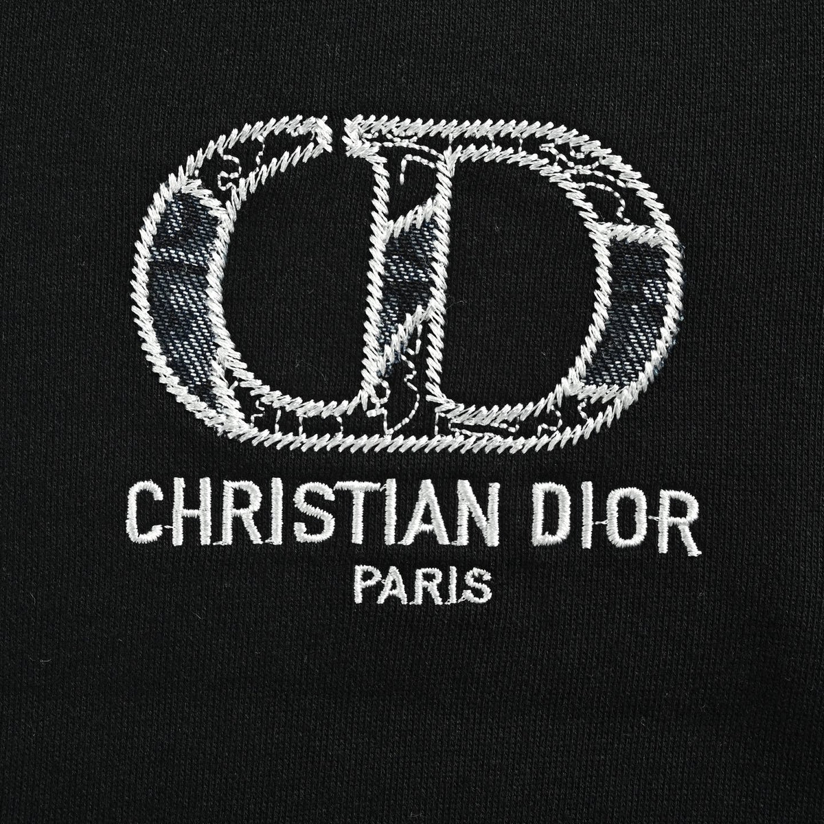 Dior CD Monogram Appliqué Crewneck Sweatshirt - Black