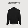 Louis Vuitton Tonal Monogram Reversible Knit Jacket - Black