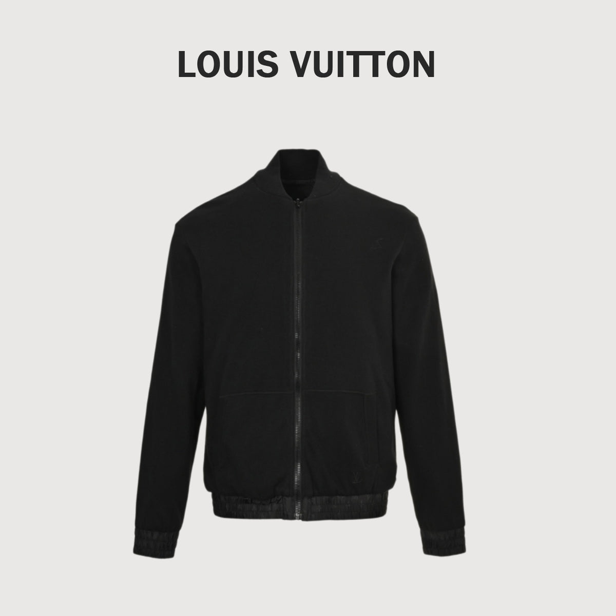 Louis Vuitton Tonal Monogram Reversible Knit Jacket - Black