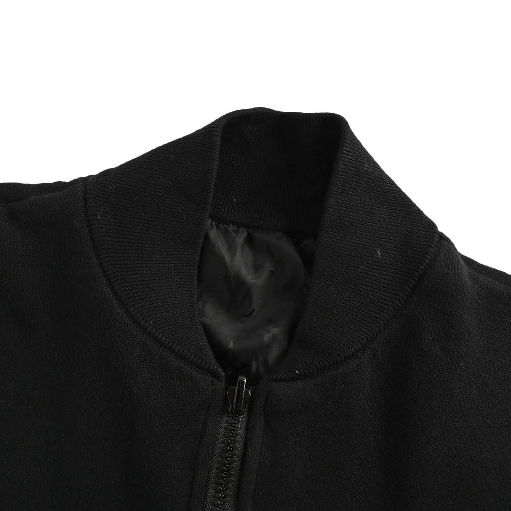 Louis Vuitton Tonal Monogram Reversible Knit Jacket - Black