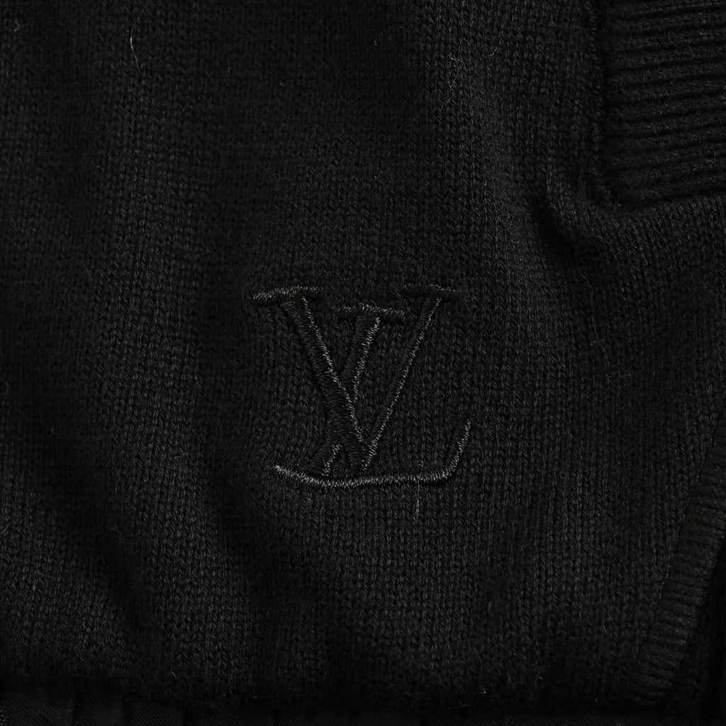 Louis Vuitton Tonal Monogram Reversible Knit Jacket - Black