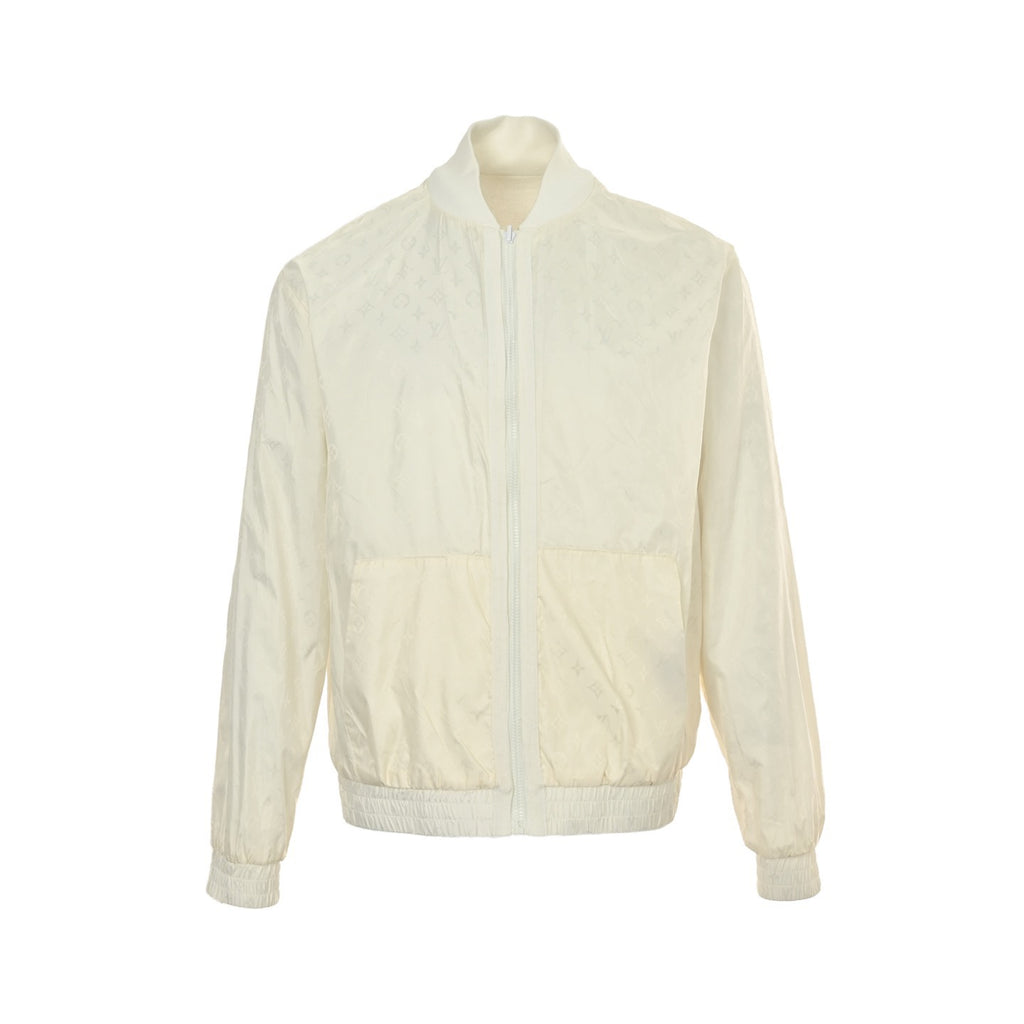 Louis Vuitton Tonal Monogram Reversible Knit Jacket - Ivory
