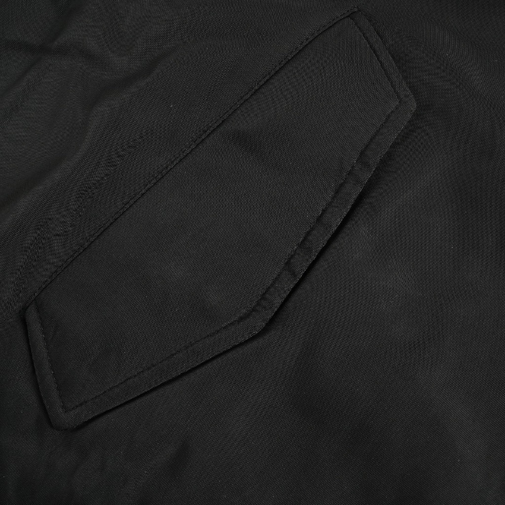 Balenciaga Slogan Embroidered Padded Bomber Jacket - Black
