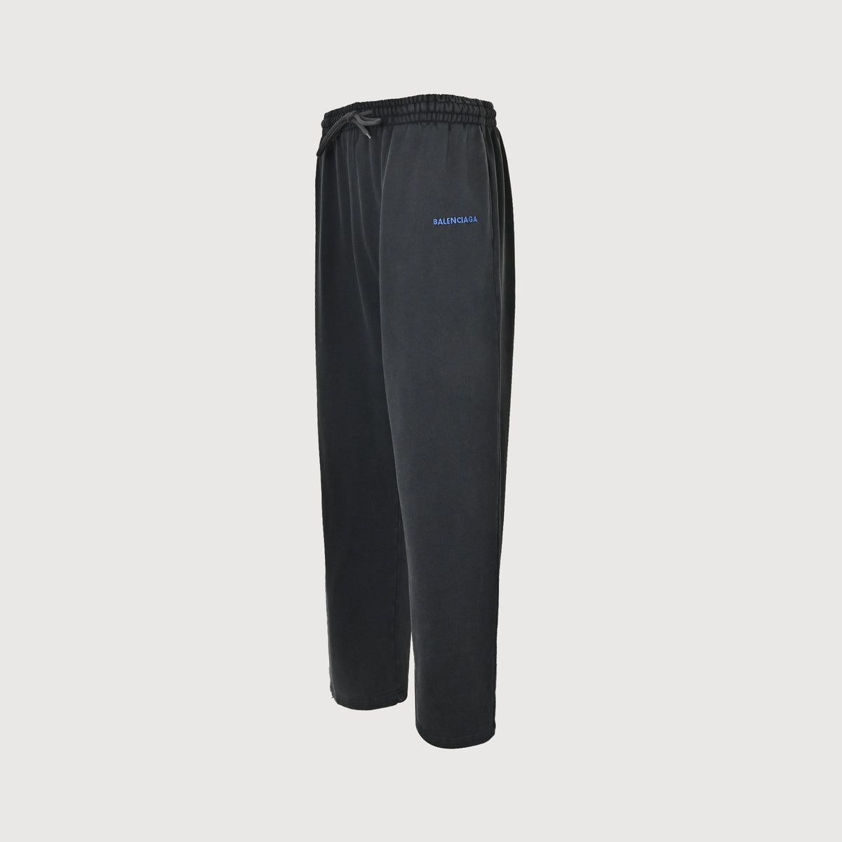 Balenciaga Embroidered Drawstring Trousers - Washed Black-Blue