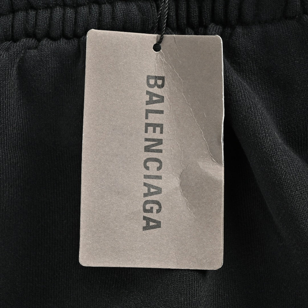 Balenciaga Embroidered Drawstring Trousers - Washed Black-Blue