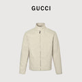 Gucci Tonal All-Over Pattern Zip-Up Jacket - Ivory